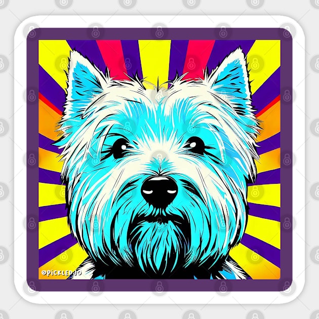 Westie Pop Art Sticker by Sketchy